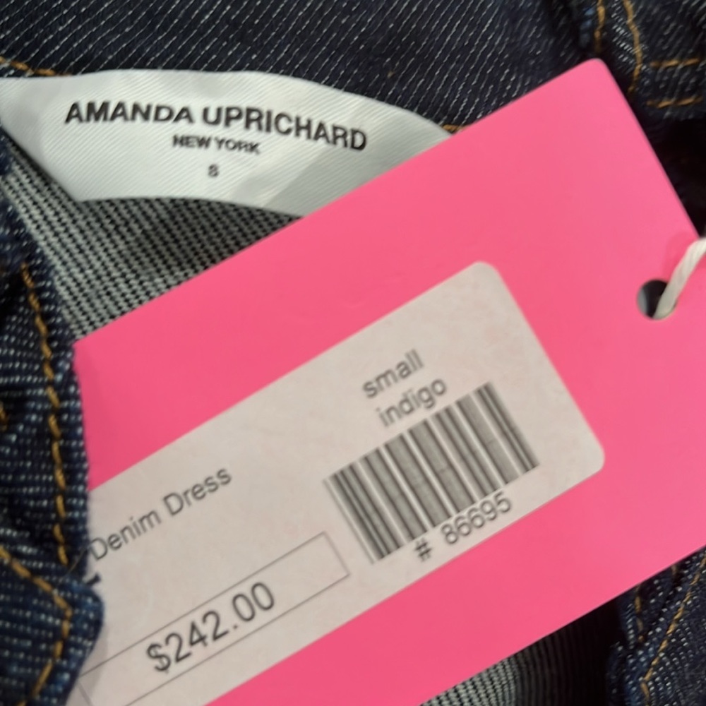 Amanda Uprichard Alcott Denim Dress In Indigo Sz Small - Picture 7 of 8